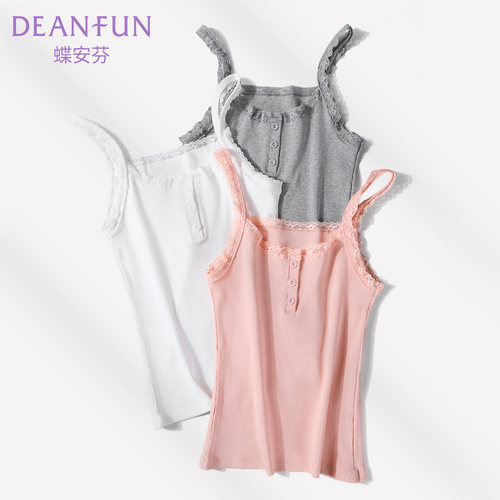 纯棉蕾丝吊带上衣女内搭背心显瘦