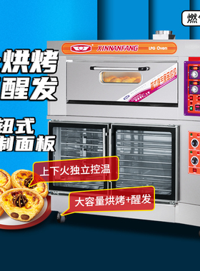 新南方烤箱商用大容量单层双盘燃气月饼面包披萨炉20ABF厂家直销