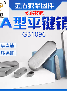 键槽销a型平键销碳钢电机键槽销两头半圆型平键m16m18m20m22m28