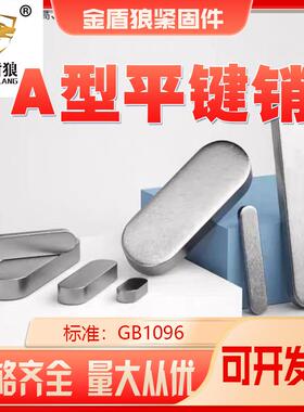 平键a型45号钢双圆头平键销中碳钢键槽销电机键销m25m36m40m45m56