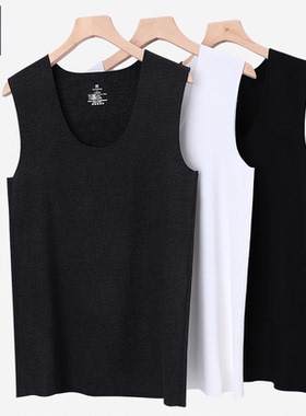 韩玛斯保暖背心男德绒发热纤维内穿无痕薄绒打底衫冬季上衣H11522