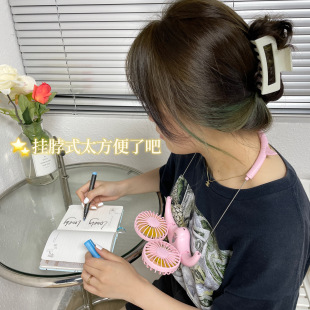 出外单USB猫头鹰挂脖风扇（三档调节）