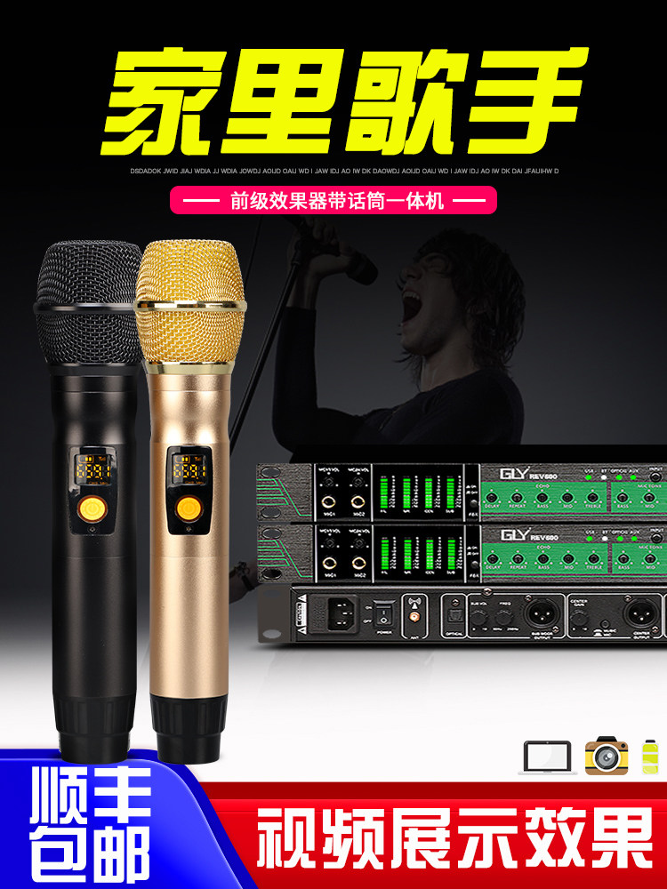 gly REV600GLYKT前级器家用卡拉ok专业K歌混响器话筒防啸叫反馈抑