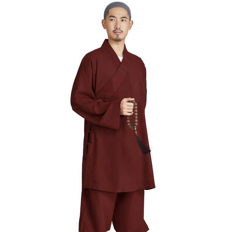 新款弘通包邮 僧服短褂夏季冰纱 套装和尚服男僧衣比丘尼透气冰丝 - 实物图