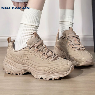 斯凯奇女鞋官方正品休闲鞋潮流时尚运动鞋春季新款皮面女士熊猫鞋