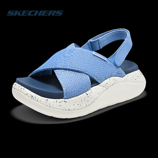 幸运叶子斯凯奇绵绵鞋夏季凉鞋女外穿厚底增高女鞋透气休闲沙滩