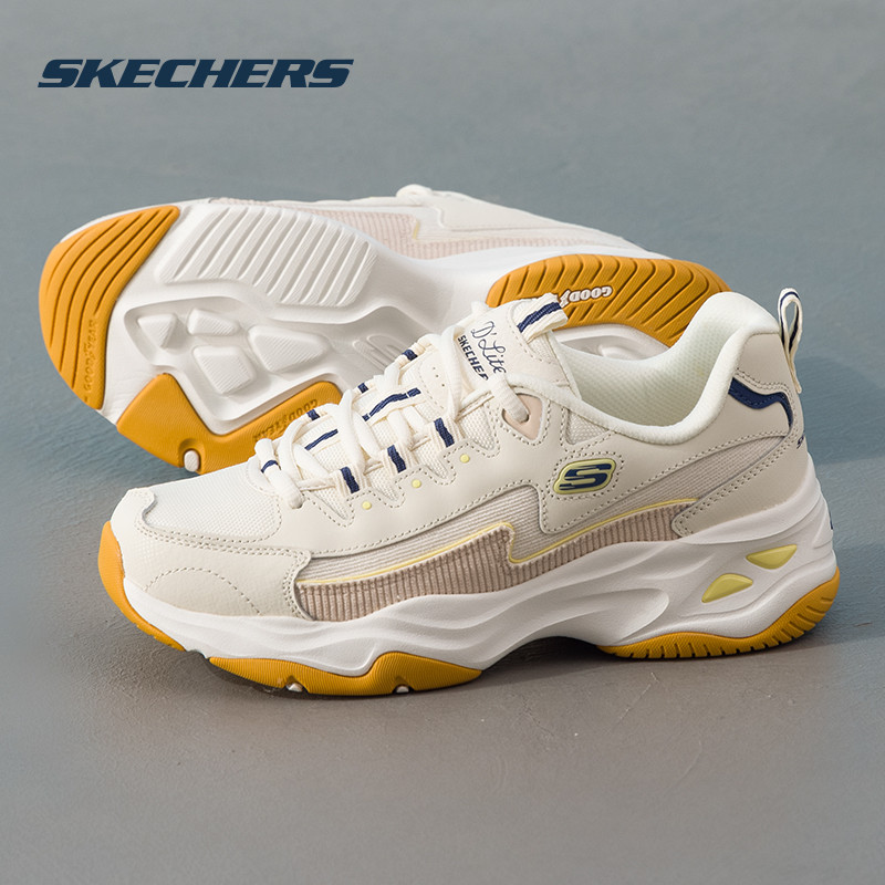 斯凯奇（Skechers）女鞋 运动鞋低帮舒适厚底时尚潮流绑带休闲鞋