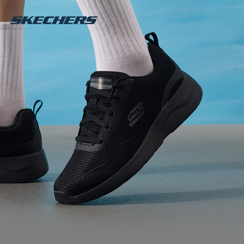 斯凯奇(Skechers)男鞋 运动鞋低帮轻便舒适透气时尚潮流绑带跑