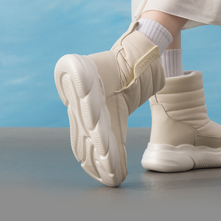 Skechers 潮流时尚 女鞋 加绒保暖运动鞋 靴子一脚穿 冬季 斯凯奇