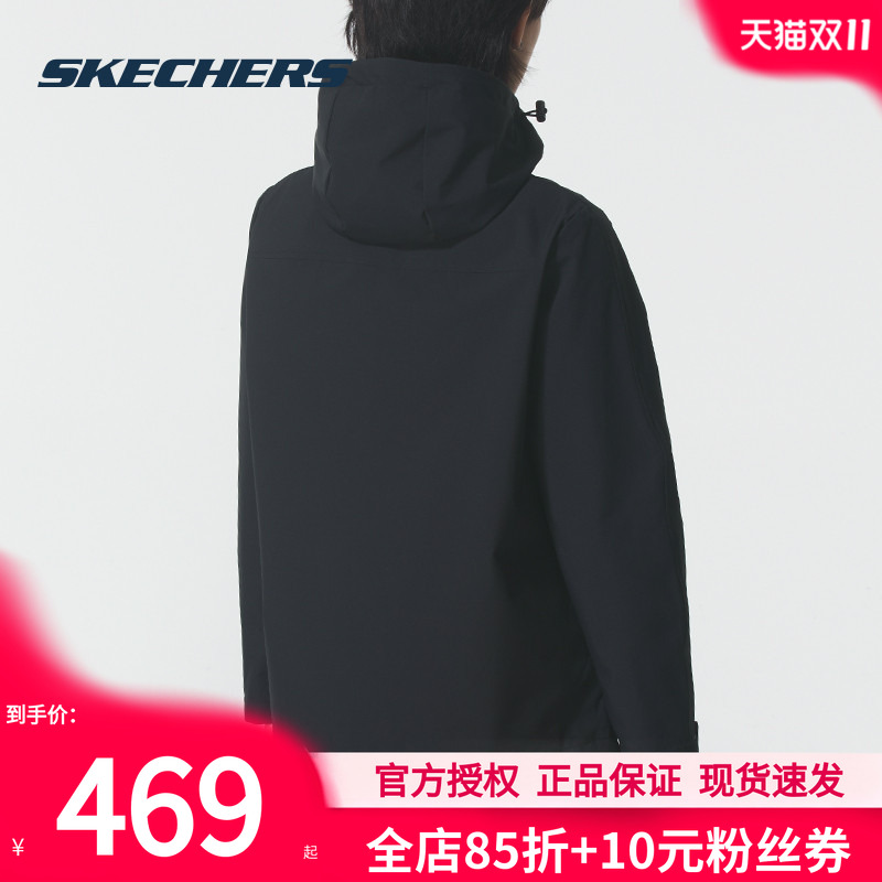 斯凯奇女装秋冬新款冲锋衣式外套