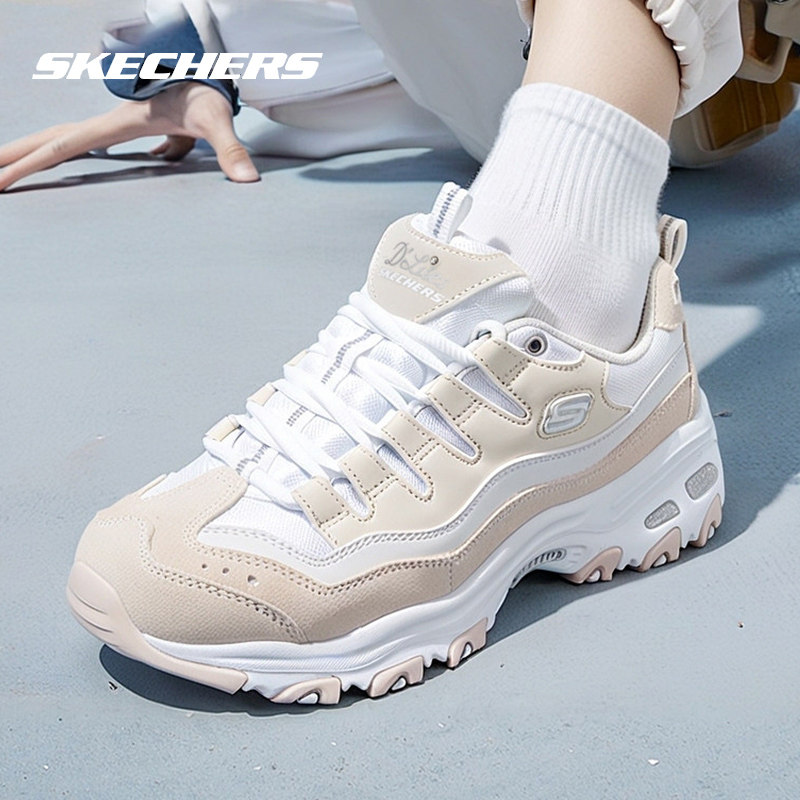 斯凯奇女鞋官方正品休闲鞋春季新款潮流时尚运动鞋减震女款熊猫鞋