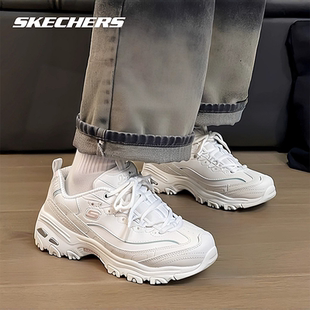 斯凯奇女鞋冬季新款小白鞋子女款熊猫鞋官方正品老爹鞋厚底运动鞋