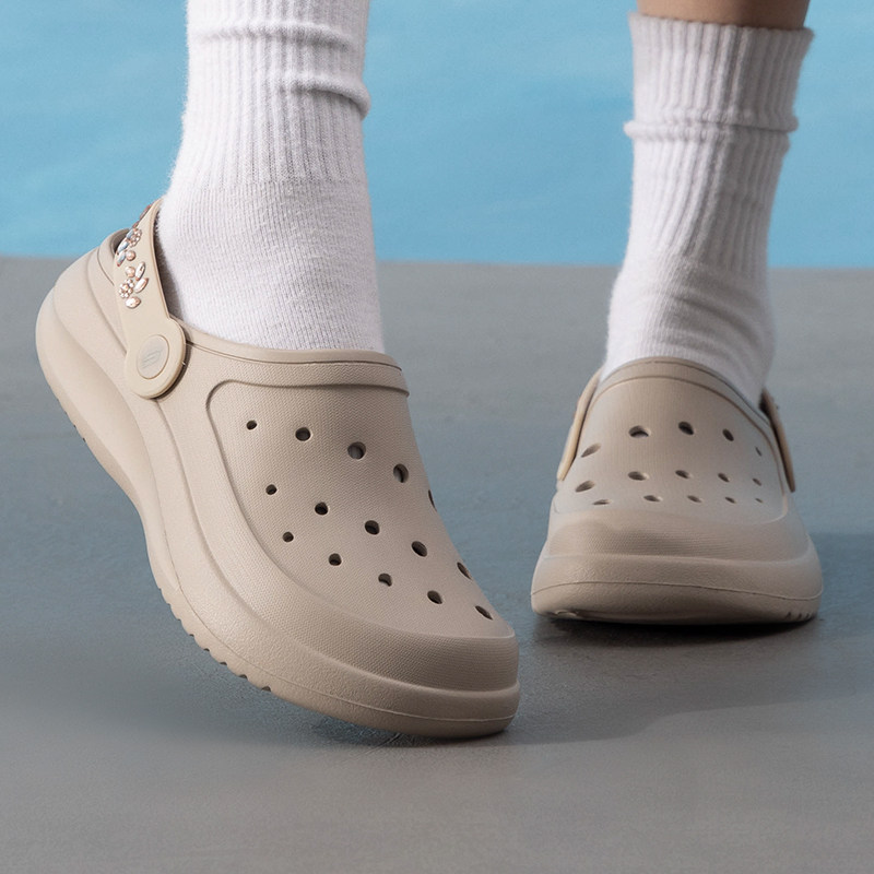 Skechers2025夏季新款洞洞凉鞋女透气镂空包脚轻便百搭,运动鞋new,运动休闲鞋,淘宝优惠券,粉丝福利购,淘宝优惠卷