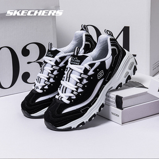 斯凯奇加绒女鞋奶茶熊冬季新款休闲鞋子大童运动鞋圣诞保暖棉鞋女