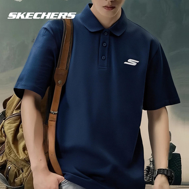 斯凯奇男士短袖上衣春季新款男款运动T恤衫官方正品翻领男装半袖,运动服/休闲服装,运动T恤,淘宝优惠券,粉丝福利购,淘宝优惠卷