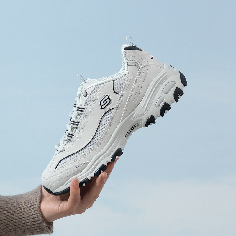 斯凯奇（Skechers）女鞋 运动鞋低帮轻便舒适熊猫鞋时尚潮流绑带