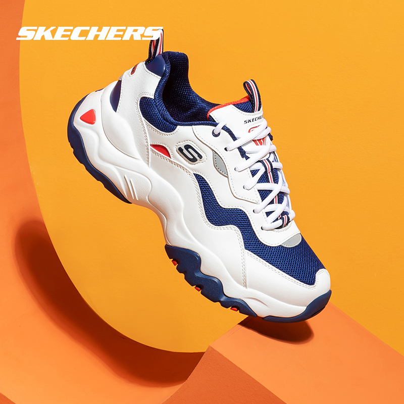 斯凯奇男鞋熊猫鞋厚底增高老爹鞋秋冬官方休闲鞋减震运动鞋跑步鞋