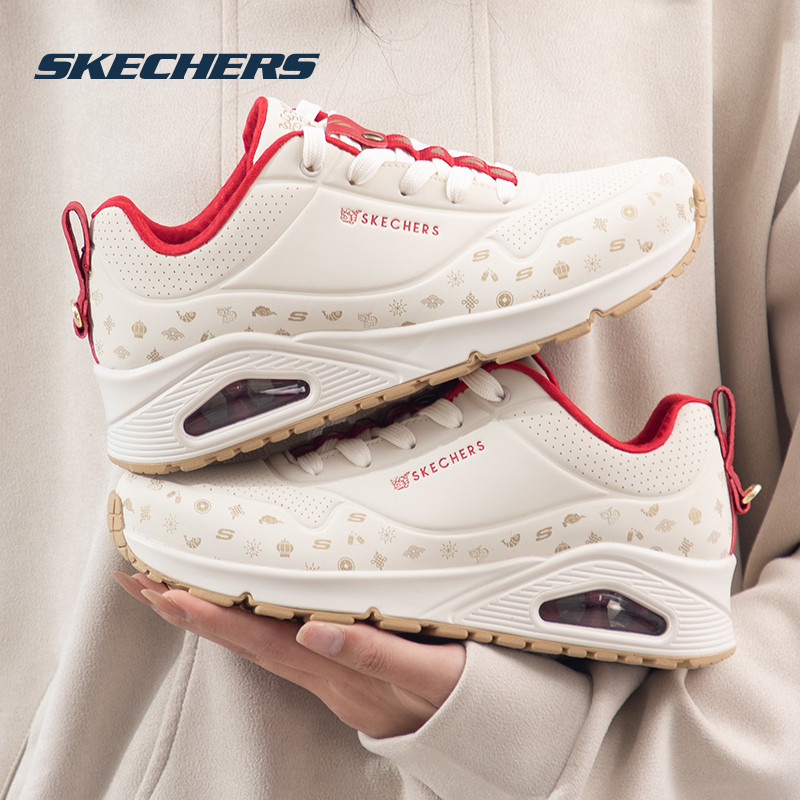斯凯奇（Skechers）女鞋 2025新款运动鞋时尚潮流绑带低帮舒适复