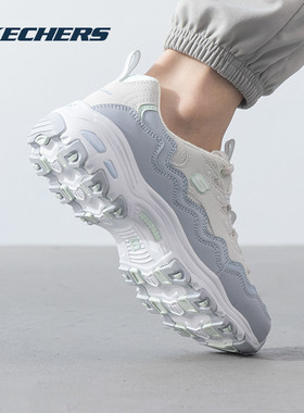 斯凯奇熊猫鞋女鞋夏季新款拼色柔软厚底休闲鞋子复古老爹鞋1497