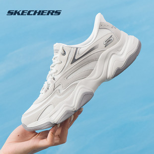 斯凯奇Skechers女鞋冬季新款复古闪穿休闲鞋轻质缓震跑步鞋运动鞋
