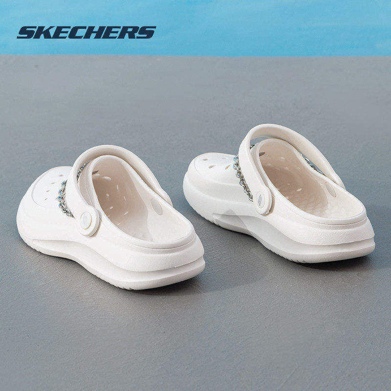 斯凯奇夏季新款洞洞鞋女官方旗舰正品白色软底拖鞋轻便透气凉鞋,运动鞋new,运动休闲鞋,淘宝优惠券,粉丝福利购,淘宝优惠卷