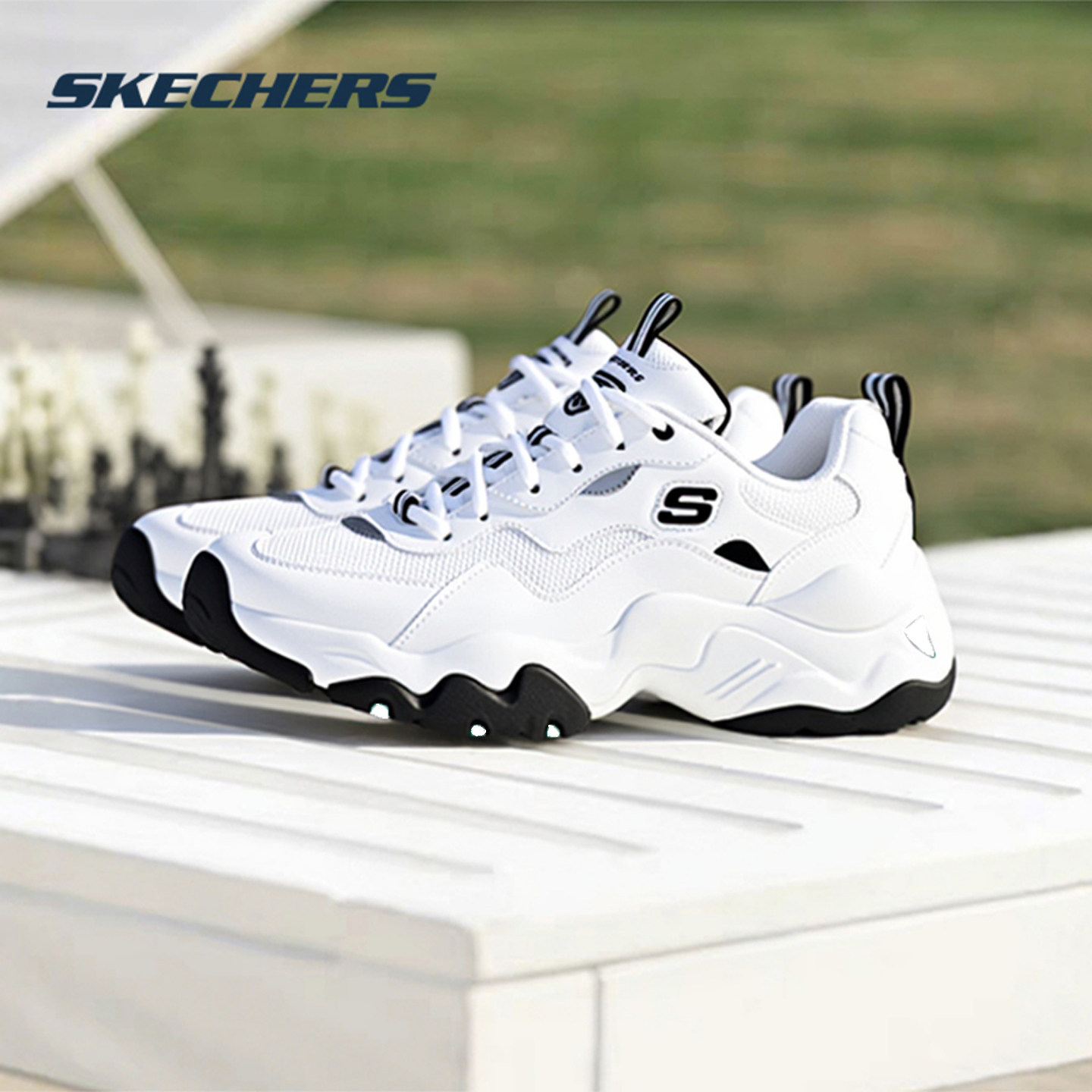 斯凯奇男鞋官方正品运动鞋春季新款厚底增高老爹鞋白色男款熊猫鞋,运动鞋new,运动休闲鞋,淘宝优惠券,粉丝福利购,淘宝优惠卷