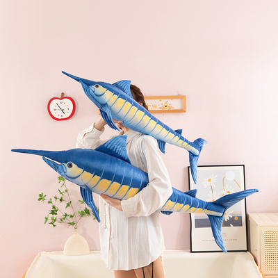 仿真金枪鱼公仔毛绒玩蓝具鳍