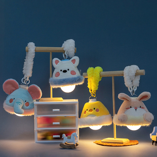 小动物吊灯装饰玩偶客厅氛围感布置家居遮儿童房装饰毛绒公仔摆件
