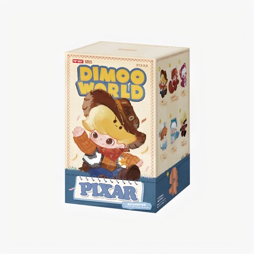 壹号POPMART泡泡玛特DIMOO WORLD × PIXAR联名系列搪胶毛绒挂件