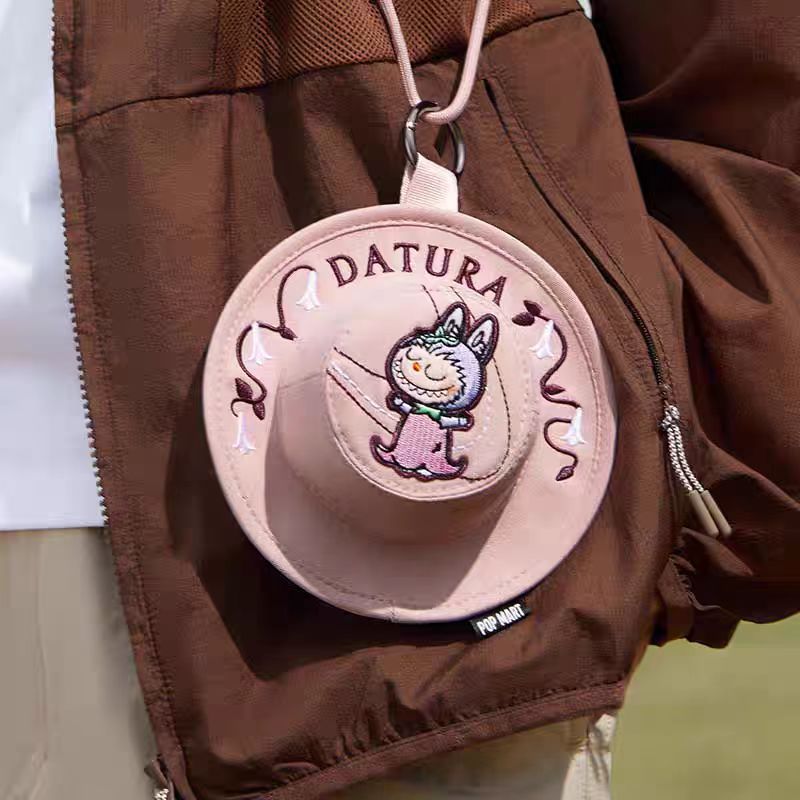 POPMART泡泡玛特LABUBU春天野在家系列盲盒渔夫帽小包挎包挂件