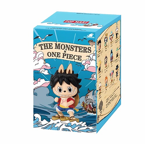 壹号POPMART泡泡玛特拉布布海贼王 labubu航海王联名盲盒路飞