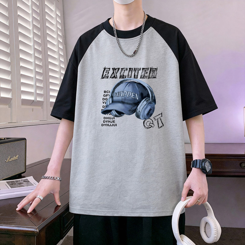 初中学生13夏季纯棉短袖t恤男孩12-15岁青少年运动16大童半袖小衫