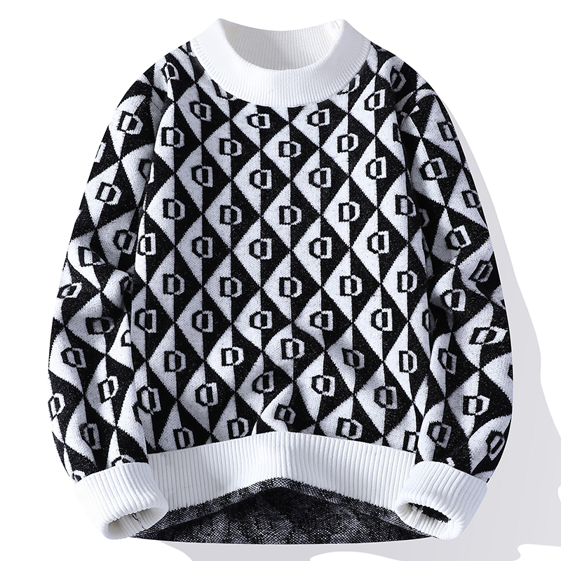 冬季水貂绒毛衣13男孩14初中学生15岁半高领16大童宽松打底针织衫