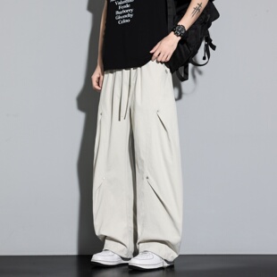 青少年春季潮流松紧腰休闲裤12男孩13岁初中学生15大童直筒运动裤