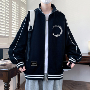 春秋季13青少年卫衣开衫男孩12-15岁高初中学生14大童棒球服外套