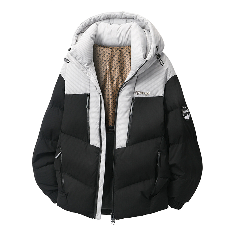 冬季男潮流宽松羽绒服白鸭绒外套