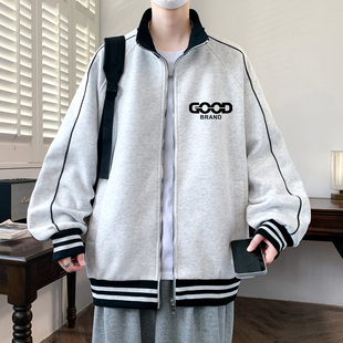 春季运动棒球服外套男孩13初中学生14帅气15岁青少年大童卫衣开衫