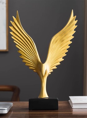 办公室装饰摆件高档轻奢领导招财雄鹰大鹏展翅大展宏图酒柜装饰品