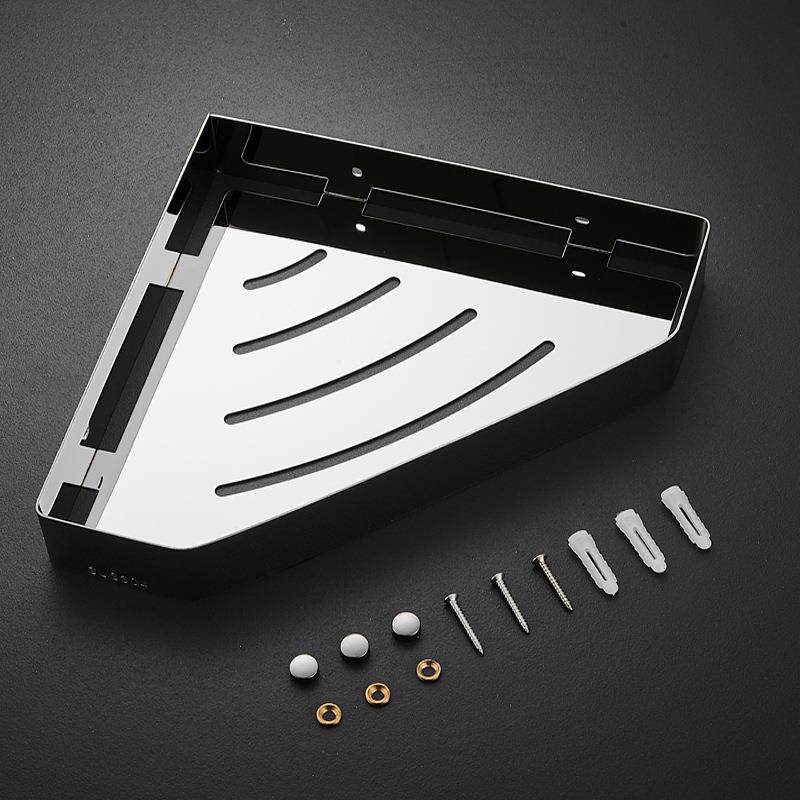 浴室三角架小尺寸免打孔不锈钢卫生间小号厨房拐角小型墙角置物架