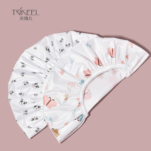 加厚浴帽防水沐浴帽淋浴双层头套帽厨房防油烟帽子女士款洗澡发套