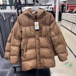 NIKE/耐克 AJ男子运动休闲保暖连帽中长款羽绒服外套 DZ4554-256