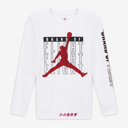 NIKE AIR JORDAN男子大童AJ圆领卫衣打底套头衫长袖T恤DB7034-100