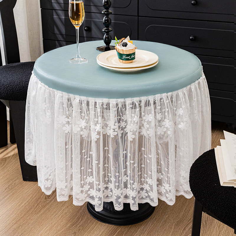 蕾丝圆桌桌布罩防水防油免洗餐桌布圆形家用阳台小圆桌茶几套盖巾,居家布艺,桌布,淘宝优惠券,粉丝福利购,淘宝优惠卷