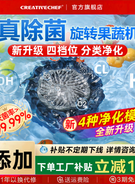 CREATIVECHEF转转果蔬清洗机净化器消毒机自动洗水果蔬菜神器除菌