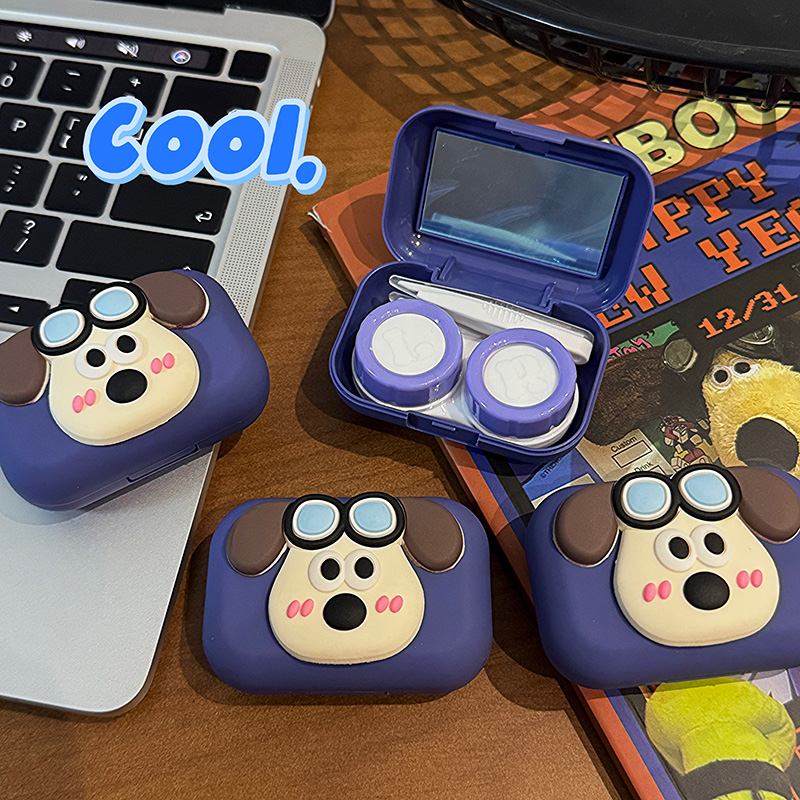 可爱立体飞行员卡通美瞳盒