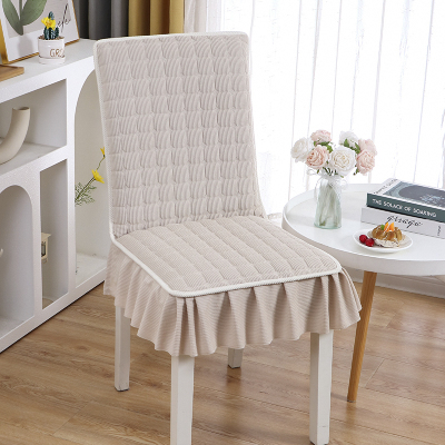 椅子套罩全包弹力加厚棉防滑中式木皮餐椅套坐垫椅垫凳子布艺连体