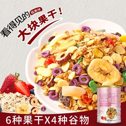 烘焙坚果水果燕麦片干吃速食500g
