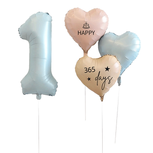 网红大号数字气球飘空拍照道具男孩女孩儿童周岁生日派对场景布置