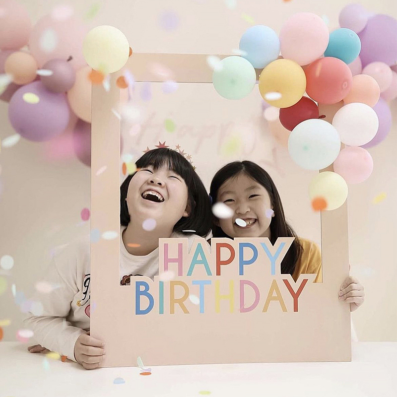 网红儿童手持拍照相框kt板宝宝