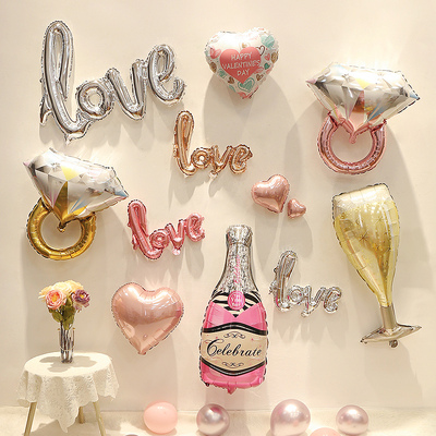 婚庆布置装饰love铝膜气球